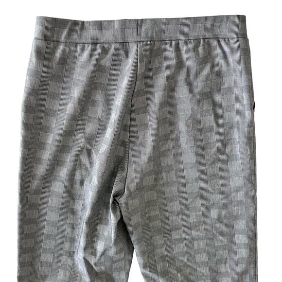 Clara Sun Woo Women’s Pants Cropped Pull On Black White Windowpane Plaid XS - Picture 6 of 8